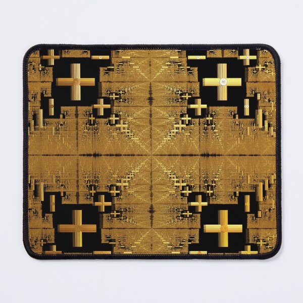 Item preview, Golden Fractal Crosses designed and sold by Yolanda Caporn Art.