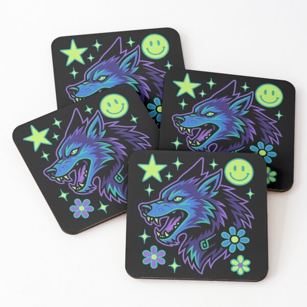 Item preview, Cyber Wolf Spirit – Neon Y2K Retro Aesthetic designed and sold by Design_Your_Day.