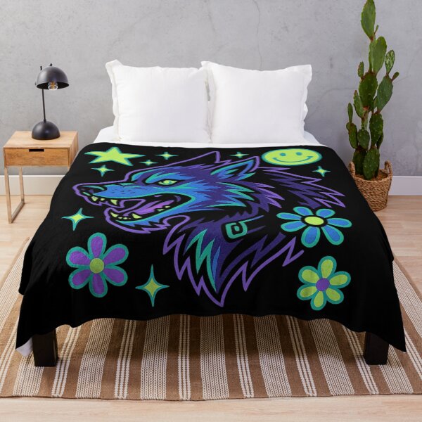 Item preview, Cyber Wolf Spirit – Neon Y2K Retro Aesthetic designed and sold by Design_Your_Day.