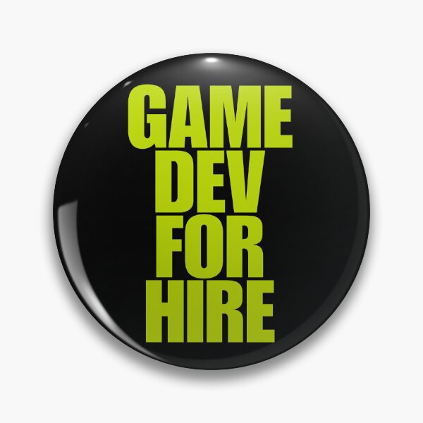 Item preview, GAME DEV FOR HIRE TEE (GREEN TEXT) designed and sold by GameDevGear.