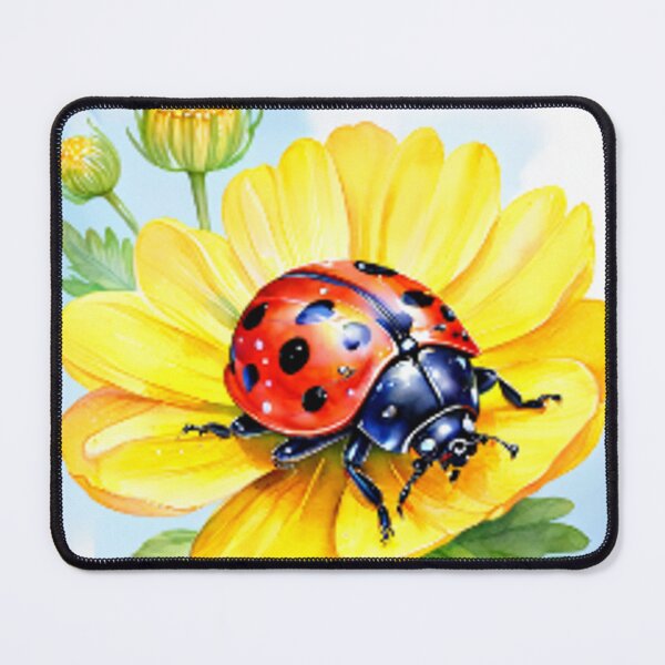 Item preview, Yellow Flowers with Ladybug designed and sold by CookieandShadow.