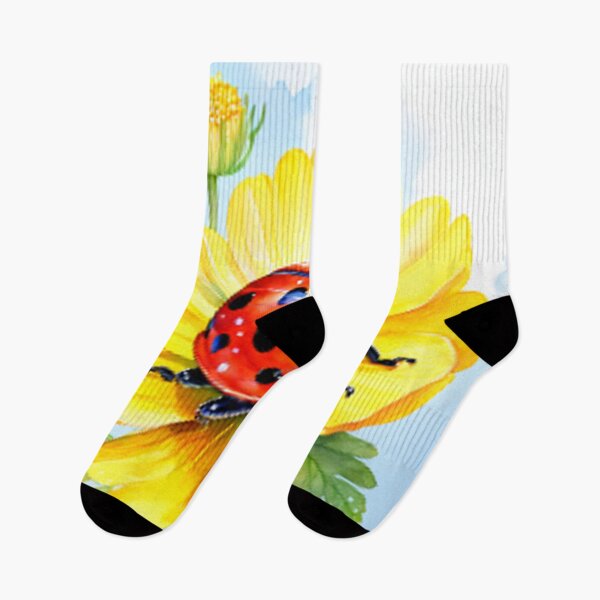 Item preview, Yellow Flowers with Ladybug designed and sold by CookieandShadow.