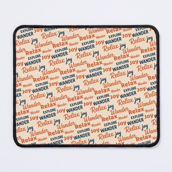 Item preview, Motivational Word Seamless Pattern | Relax Explore Wander Joy Typography Design designed and sold by KAYJAY DESIGNS.