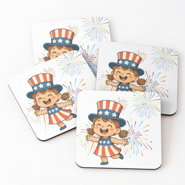 Item preview, Little Girl Celebrates 4th of July  designed and sold by AZTRELIS.