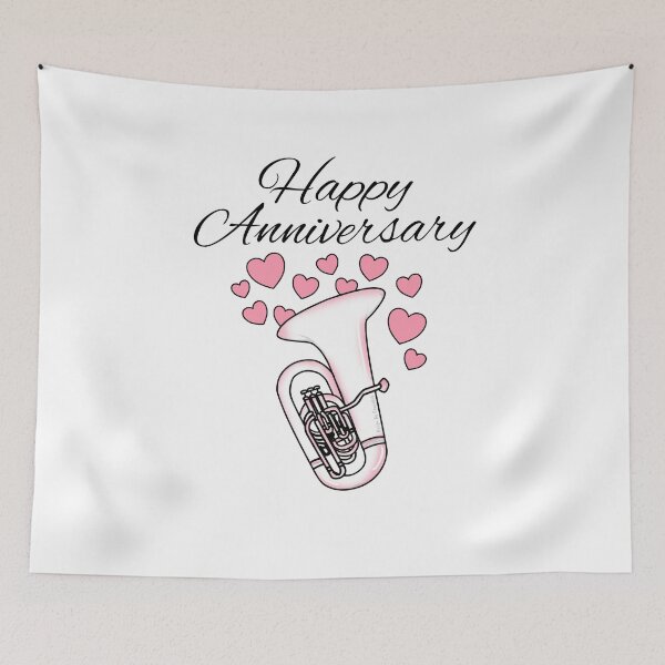 Item preview, Happy Anniversary, Tuba Player Brass Musician Wedding designed and sold by doodlerob.