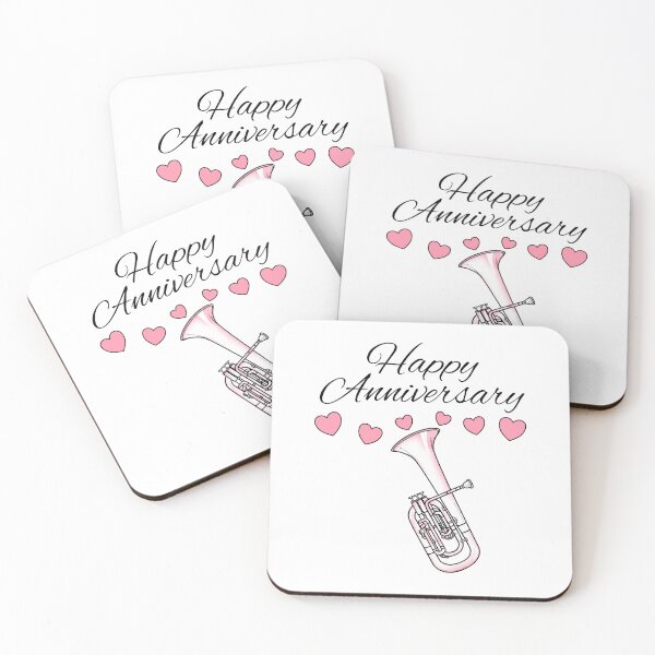Artikelvorschau, Herzlichen Glückwunsch zum Jahrestag, Tenorhornspieler, Blechbläser, Musiker, Hochzeit entworfen und verkauft von doodlerob.