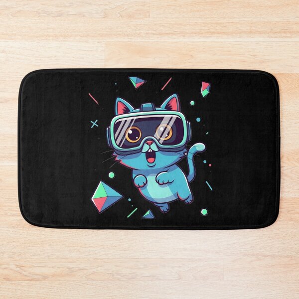 Item preview, Cute Cat with VR Headset Virtual Reality Gamer Kitten designed and sold by Luxury-Studio.