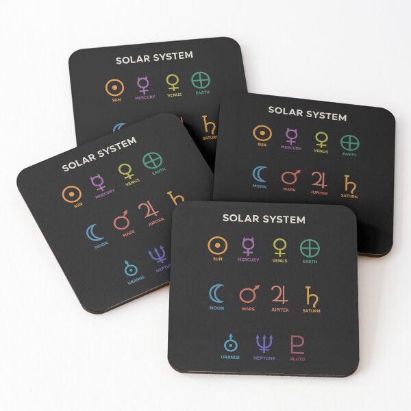 Item preview, Solar System Symbols & Their Meanings – Planetary Icon Chart designed and sold by sifo2024.