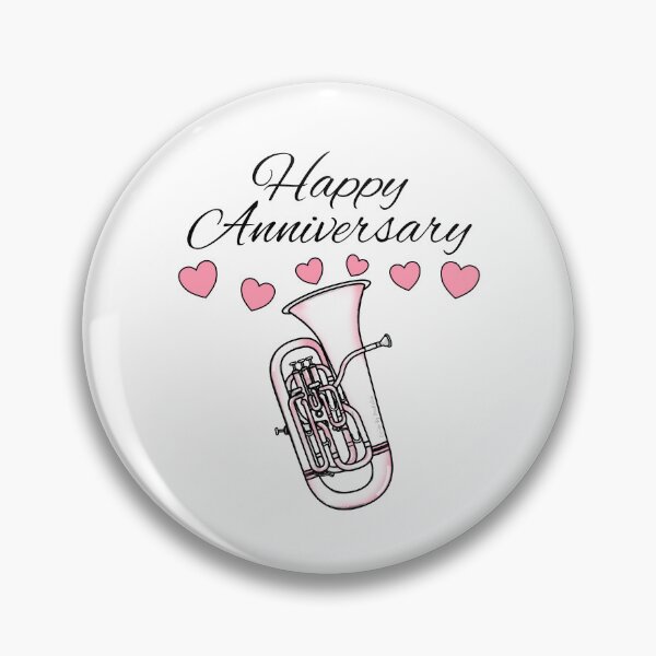 Item preview, Happy Anniversary, Euphonium Player Brass Musician Wedding designed and sold by doodlerob.