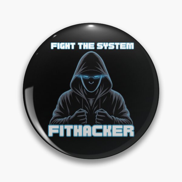 Artikelvorschau, Fithacker.Fight the System – Cyberpunk Hacker Warrior Design entworfen und verkauft von JAGA-ALIME.
