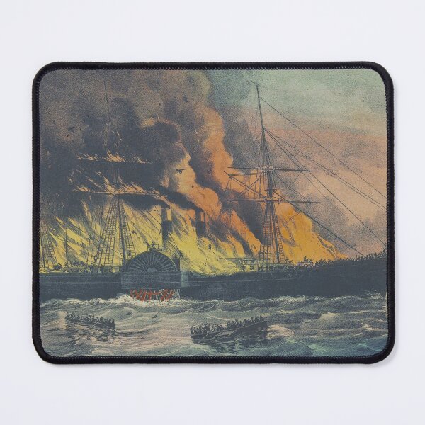 Item preview, Steamship on fire (1862) designed and sold by 19th Century in Color.