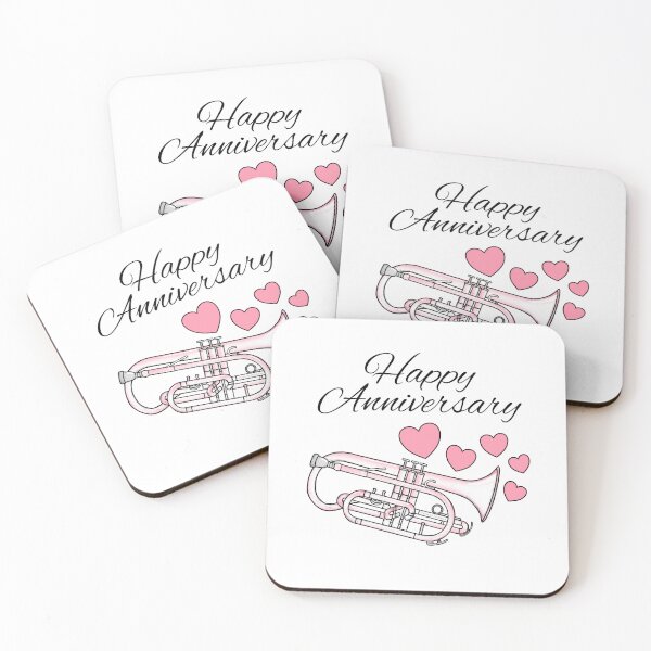 Item preview, Happy Anniversary, Cornet Player Brass Musician Wedding designed and sold by doodlerob.
