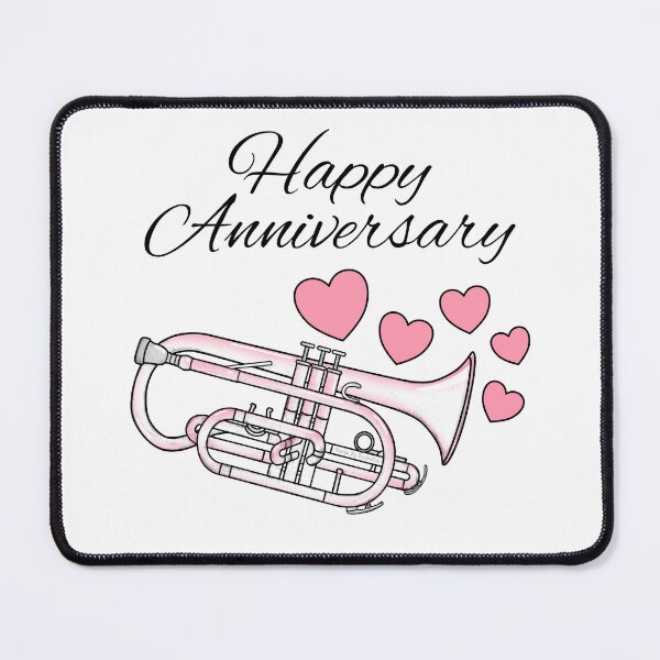 Item preview, Happy Anniversary, Cornet Player Brass Musician Wedding designed and sold by doodlerob.