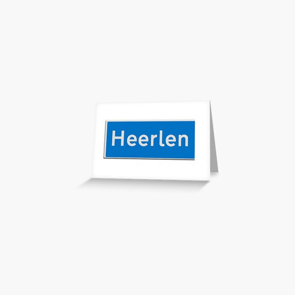 Artikel-Vorschau von Straßenschild mit Stadtnamen für Heerlen in den Niederlanden, designt und verkauft von funkyworm.