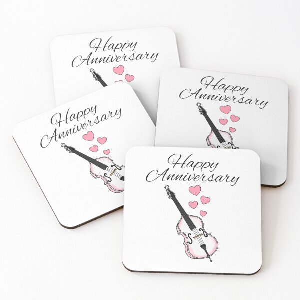 Item preview, Happy Anniversary, Double Bass Player String Musician Wedding designed and sold by doodlerob.