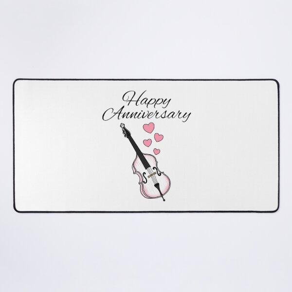 Item preview, Happy Anniversary, Double Bass Player String Musician Wedding designed and sold by doodlerob.