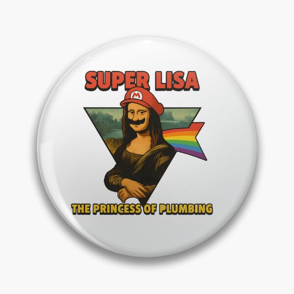 Item preview, Super Lisa Parody – Funny Mario Mona Lisa Rainbow Gamer Art designed and sold by veinmerch.