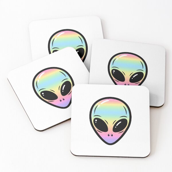 Item preview, Holographic Alien Head Extraterrestrial Rainbow Design designed and sold by Luxury-Studio.
