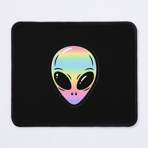 Item preview, Holographic Alien Head Extraterrestrial Rainbow Design designed and sold by Luxury-Studio.