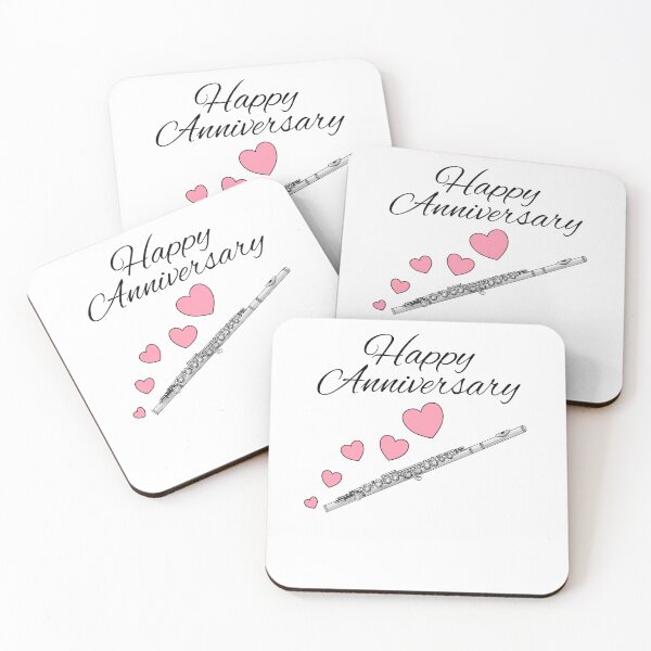 Item preview, Happy Anniversary, Flute Flutist Woodwind Musician Wedding designed and sold by doodlerob.