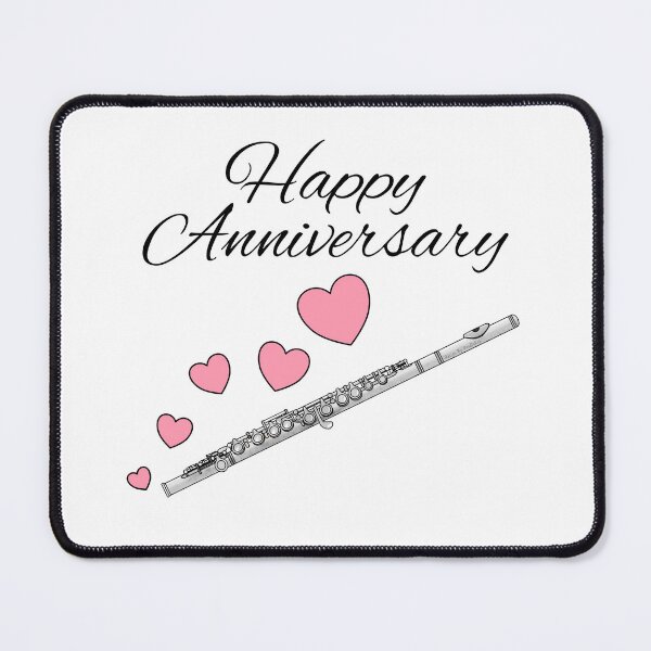 Item preview, Happy Anniversary, Flute Flutist Woodwind Musician Wedding designed and sold by doodlerob.