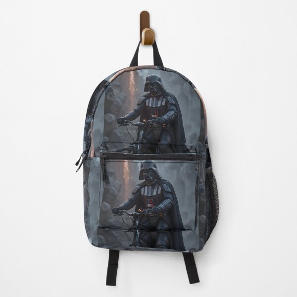 Item preview, Darth Vader Biking Through Apocalyptic Ruins designed and sold by ART ATTACK ZONE.