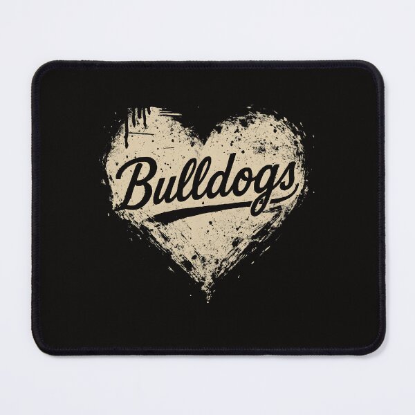 Item preview, Distressed Bulldogs Heart Shirt – Grunge Style Gift for Dog Lovers designed and sold by ArmyAbodo.