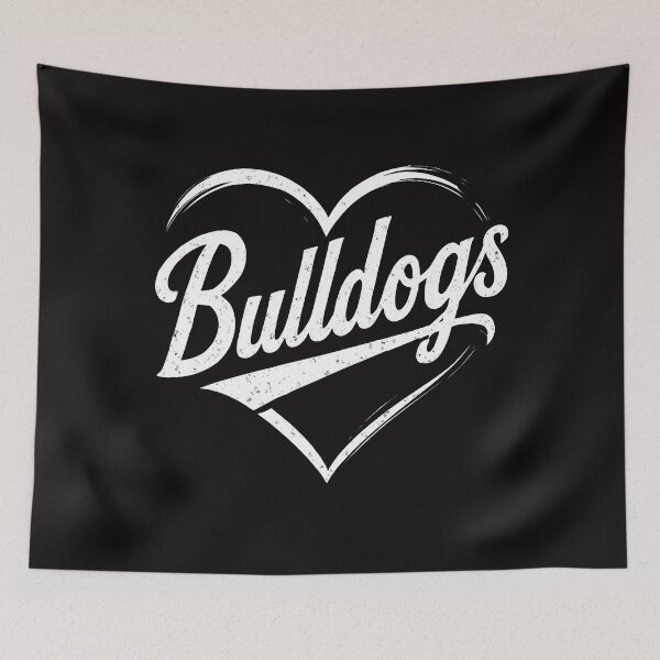 Item preview, Vintage Bulldogs Pride Tee – Retro Heart Graphic Shirt designed and sold by ArmyAbodo.