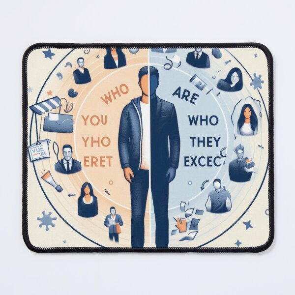 Item preview, Who You Are vs. Who They Expect – Split Identity Concept Art designed and sold by ashokreddy343.