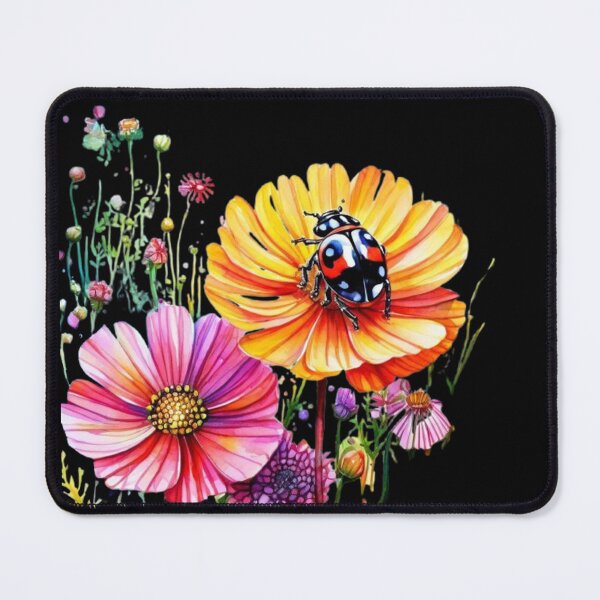 Item preview, Colored Flowers and Lady bug designed and sold by CookieandShadow.