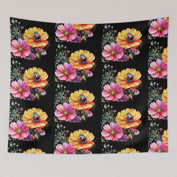 Item preview, Colored Flowers and Lady bug designed and sold by CookieandShadow.