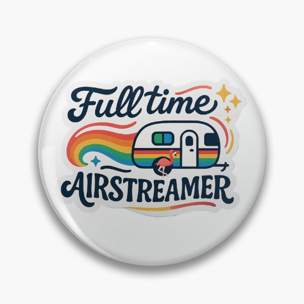 Item preview, Full Time Airstreamer – Rainbow Airstream Sticker designed and sold by Healy’s Awesome Designs.