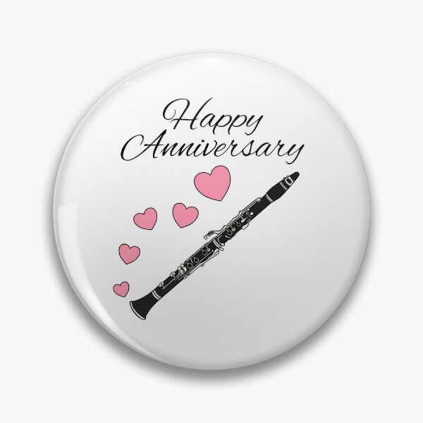 Item preview, Happy Anniversary, Clarinet Player Woodwind Musician Wedding designed and sold by doodlerob.