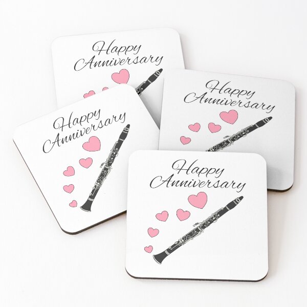 Item preview, Happy Anniversary, Clarinet Player Woodwind Musician Wedding designed and sold by doodlerob.