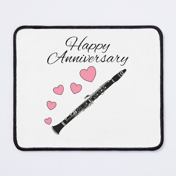 Item preview, Happy Anniversary, Clarinet Player Woodwind Musician Wedding designed and sold by doodlerob.