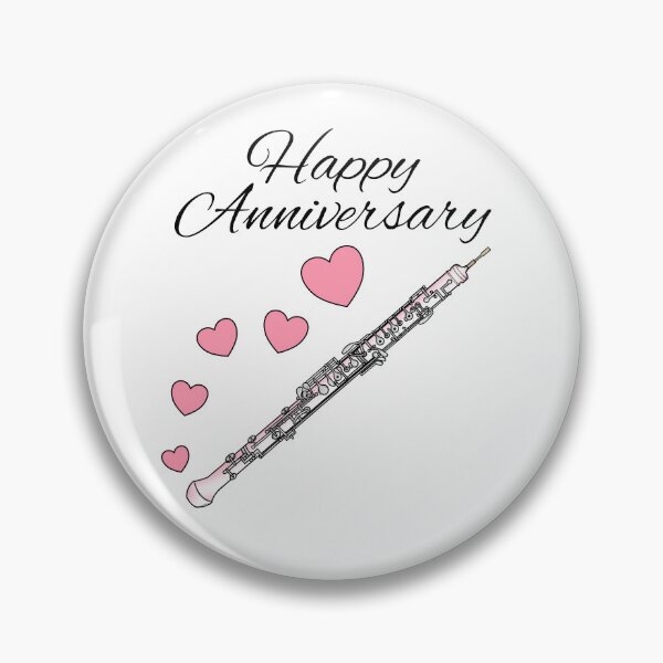 Item preview, Happy Anniversary, Oboe Player Woodwind Musician Wedding designed and sold by doodlerob.