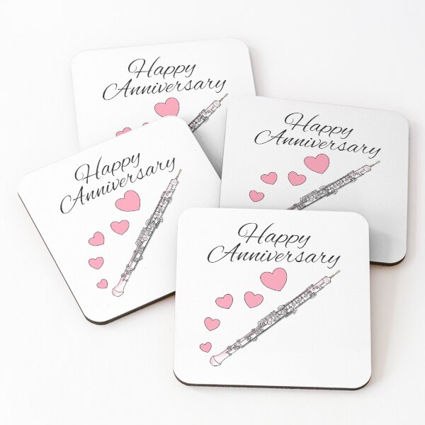 Item preview, Happy Anniversary, Oboe Player Woodwind Musician Wedding designed and sold by doodlerob.