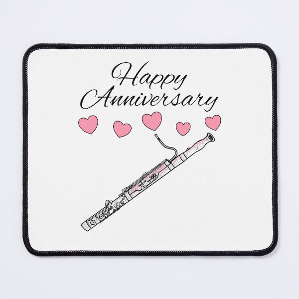 Item preview, Happy Anniversary, Bassoon Player Woodwind Musician Wedding designed and sold by doodlerob.