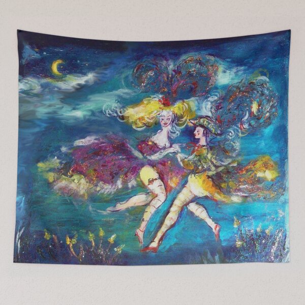 Item preview, MOONLIGHT DANCERS ,MASQUERADE DANCING IN BLUE NIGHT by Bulgan Lumini designed and sold by BulganLumini.