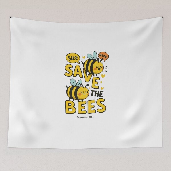 Item preview, Save the Bees – Cute Bumblebee Awareness Design with Sizz & Bzzz designed and sold by veinmerch.
