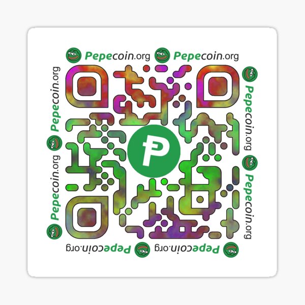 Url PepeCoin $PEP QR CODE WHITE Sticker