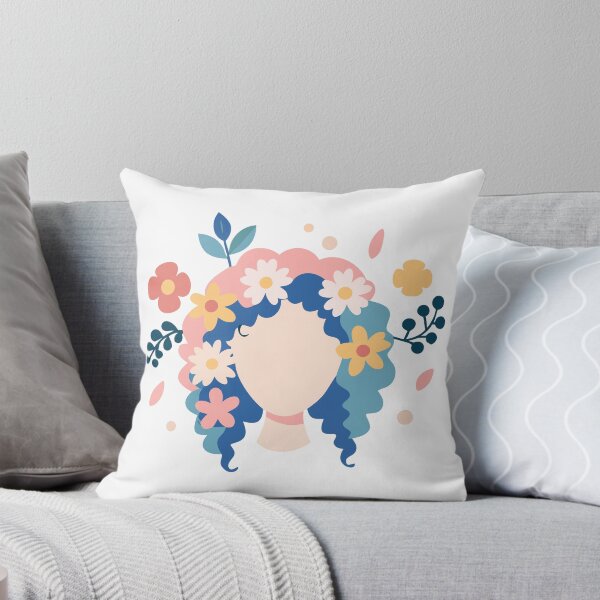 Item preview, Curly hair style and floral  designed and sold by Valentina Varol.