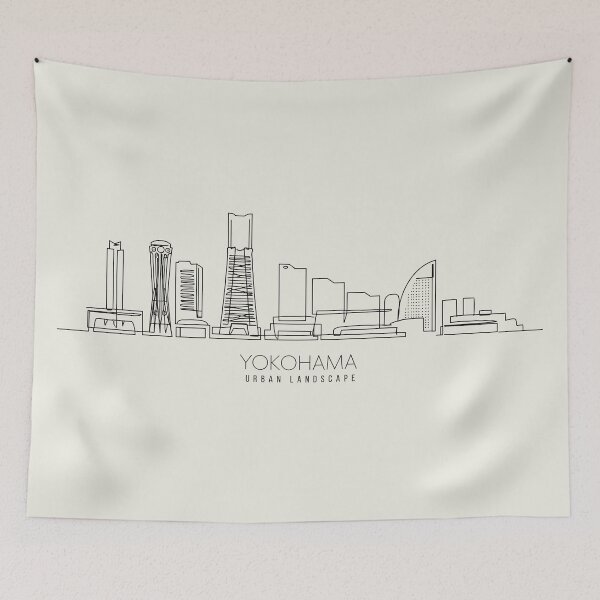 Item preview, Urban Landscape YOKOHAMA - Simple line Art designed and sold by store-wasabi.