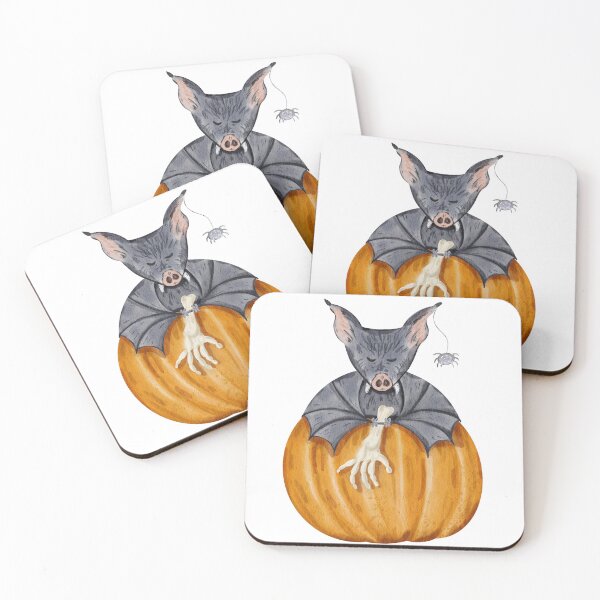 Item preview, Watercolor Halloween Clipart – Hand-painted Bat on the Pumpkin clip art on Transparent background designed and sold by alladorofieieva.