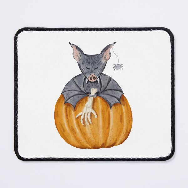 Item preview, Watercolor Halloween Clipart – Hand-painted Bat on the Pumpkin clip art on Transparent background designed and sold by alladorofieieva.