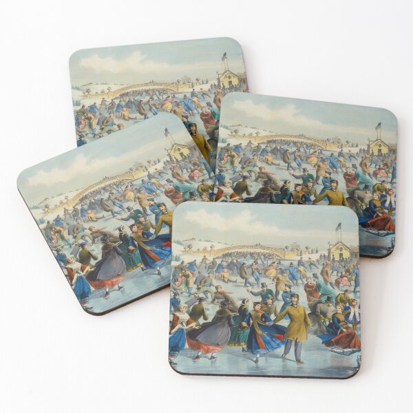 Item preview, Skating in Central Park  (1862) designed and sold by 19th Century in Color.