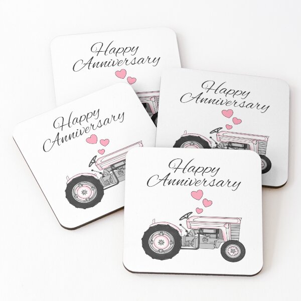 Item preview, Happy Anniversary, Vintage Tractor Enthusiast Farmer Wedding designed and sold by doodlerob.
