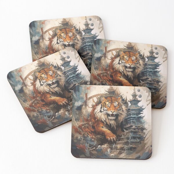 Item preview, Majestic Tiger Temple Fantasy Art – Mythical Jungle Beast Design  designed and sold by Daagath.
