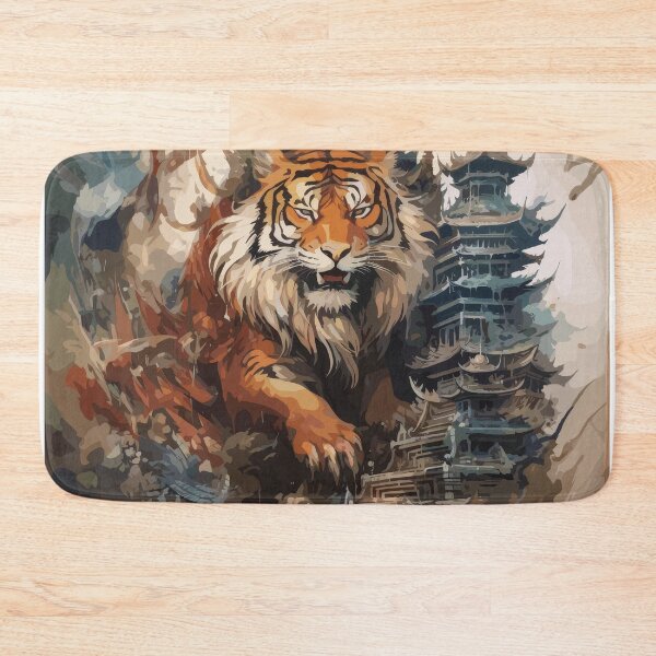 Item preview, Majestic Tiger Temple Fantasy Art – Mythical Jungle Beast Design  designed and sold by Daagath.