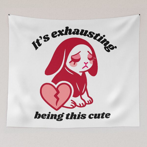 Item preview, It’s exhausting being this cute Bunny designed and sold by FarieArt.
